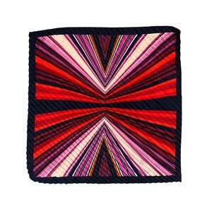 Item: Silk Pleated Scarf / Color: Red, Purple, Pink, Black